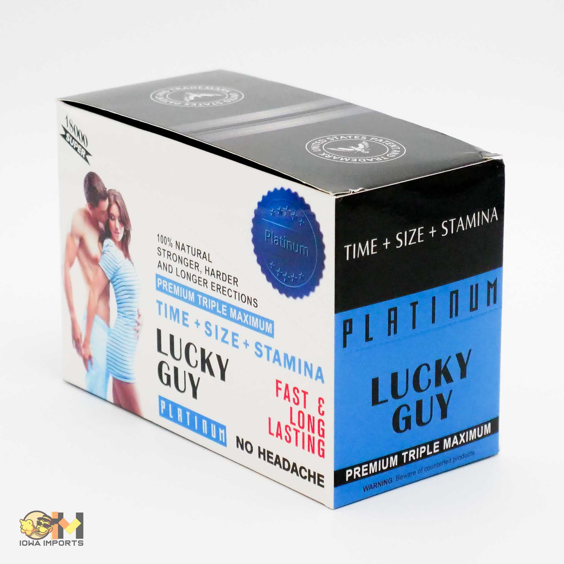 Lucky Guy Platinum Blue Double 24ct