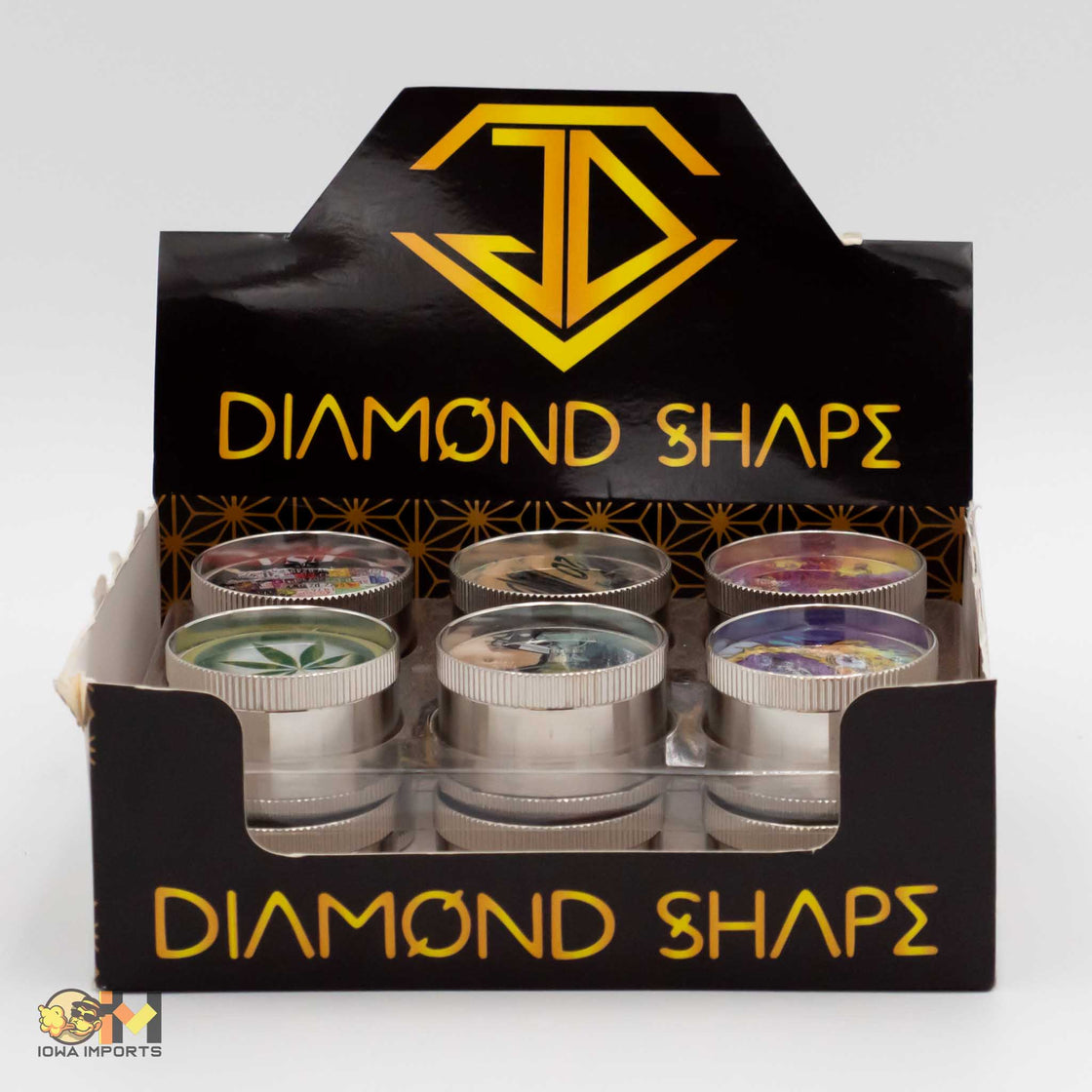 Diamond Shape Grinder 3part display , 12ct