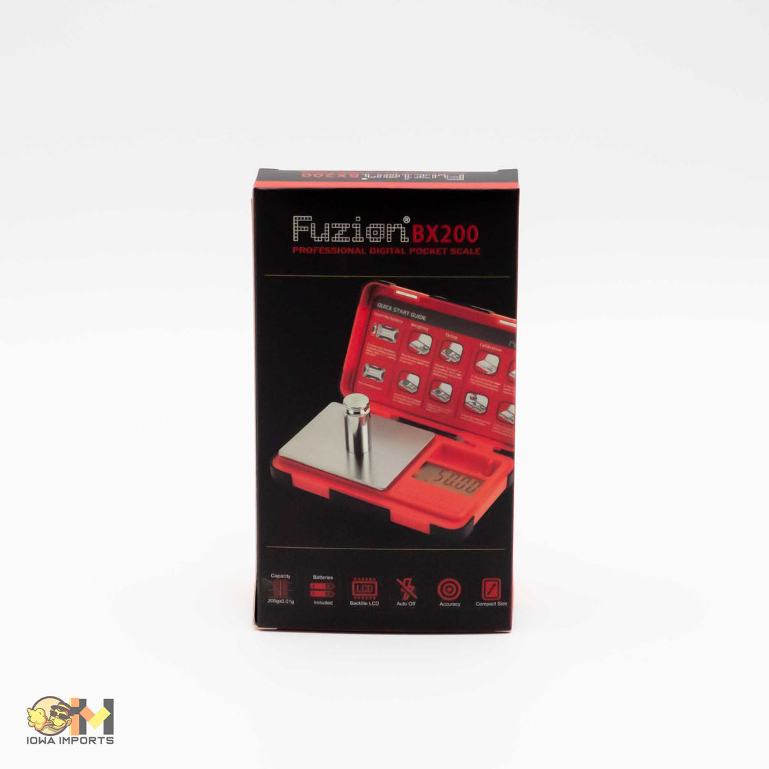 Fuzion BX200 Red pocket digital scale