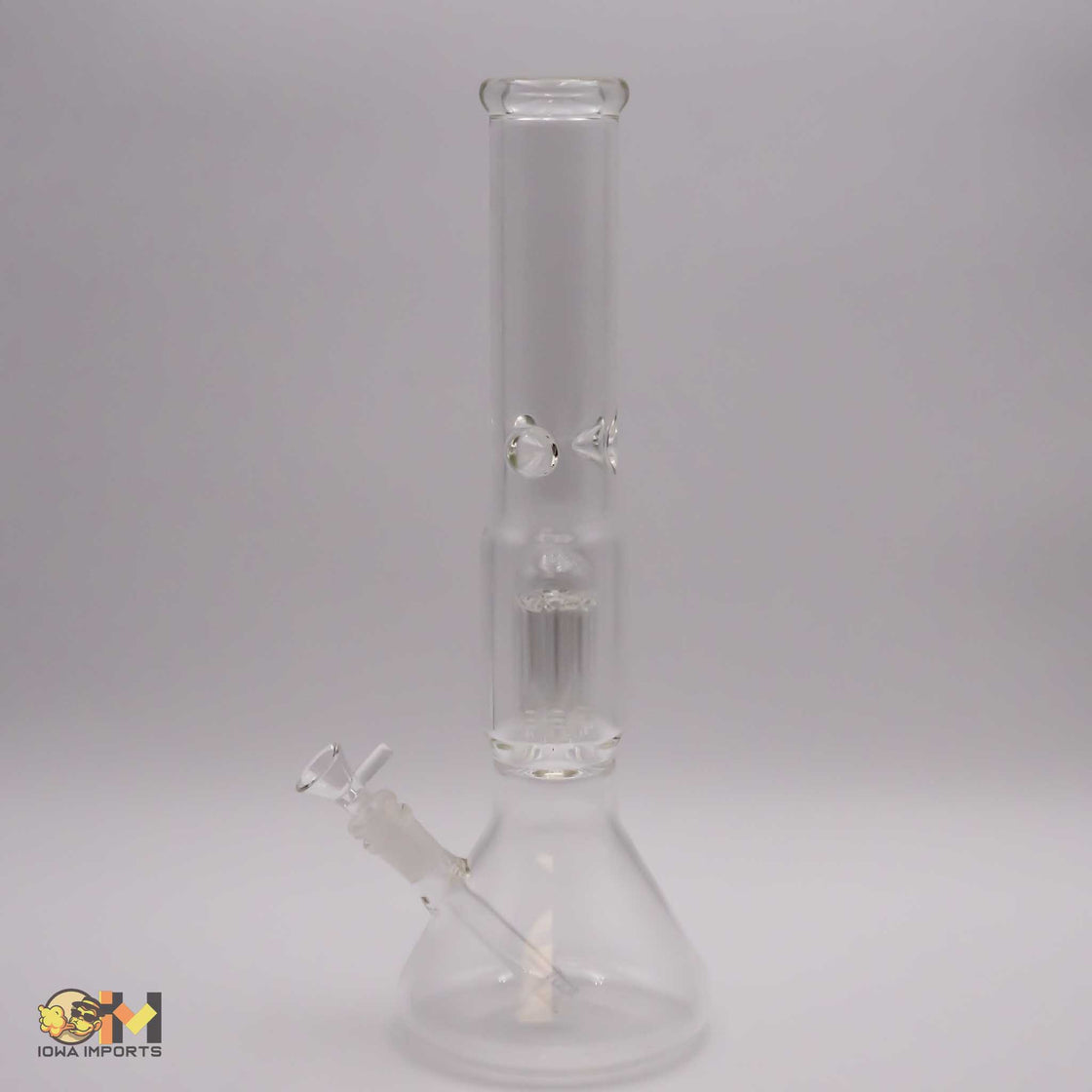 Beaker w/percolator & ice catcher water bong