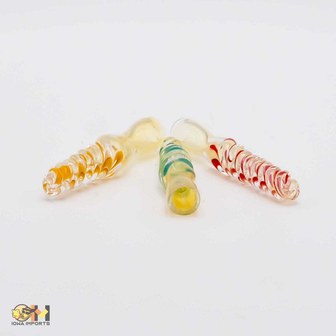 3" twisted Glass chillum 4 ct