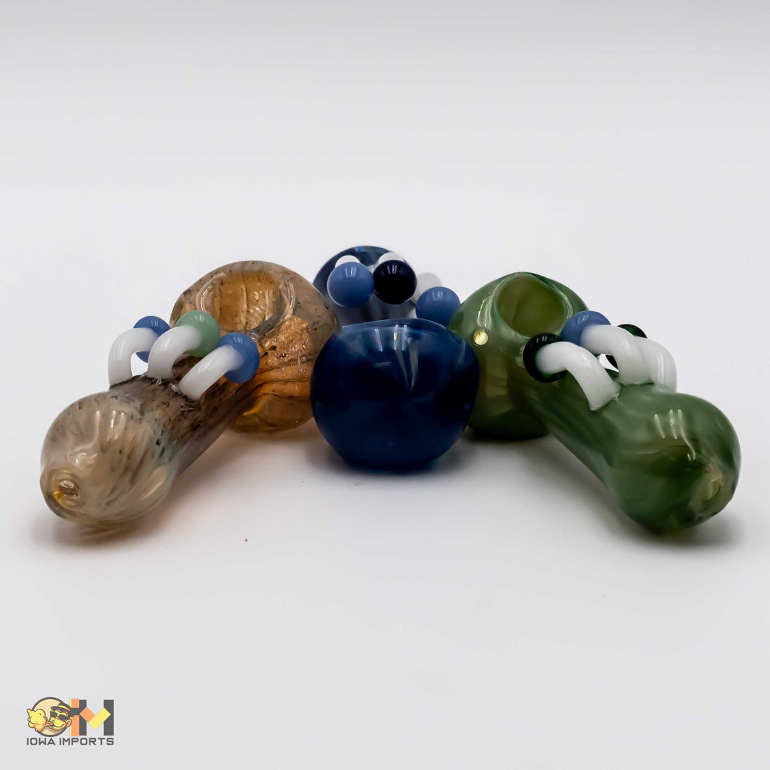 Mushrooms Glass Hand Pipe