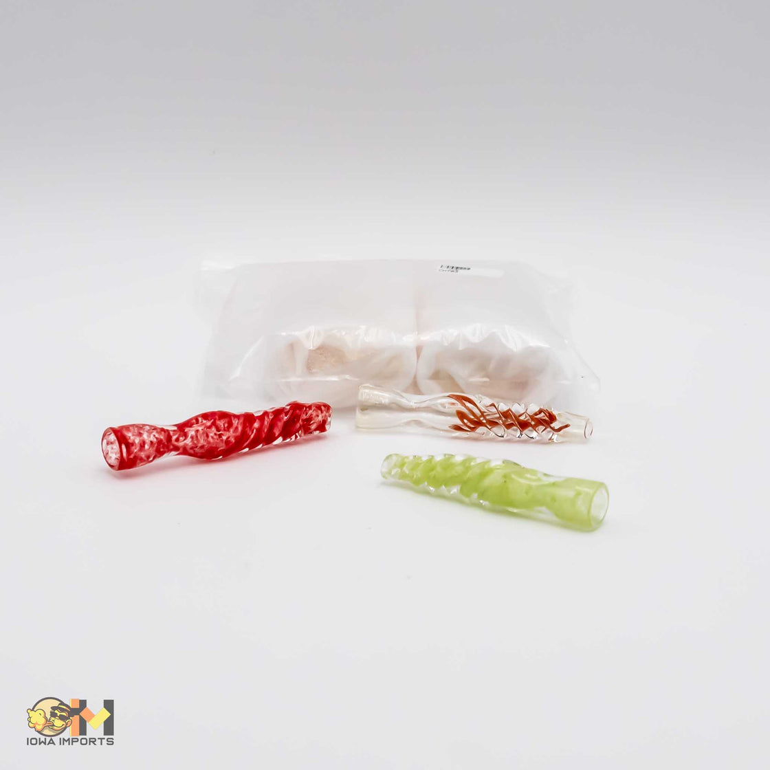 2.5" Twisted Glass Chillum 10ct/pk