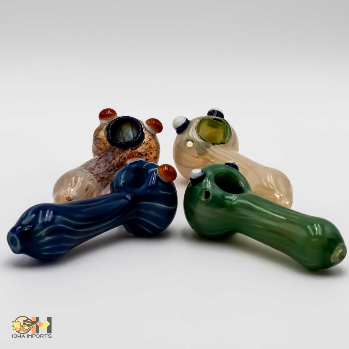 Fancy mix Glass Hand Pipe
