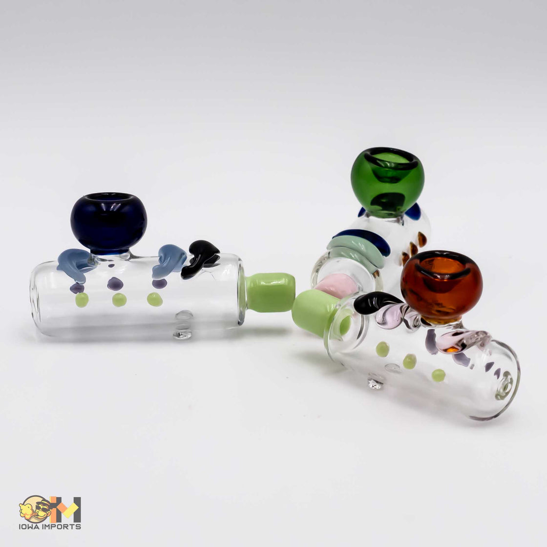 Ice cream Glass hand pipe w/bowl