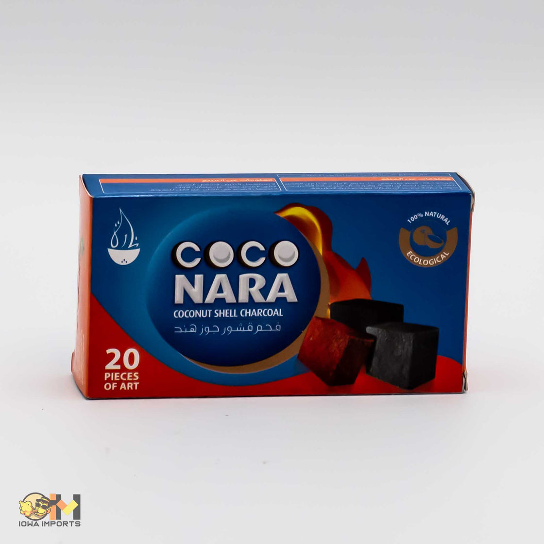 COCO NARA Coconut Shell Charcoal 20pcs box &amp; 72ct box/cs
