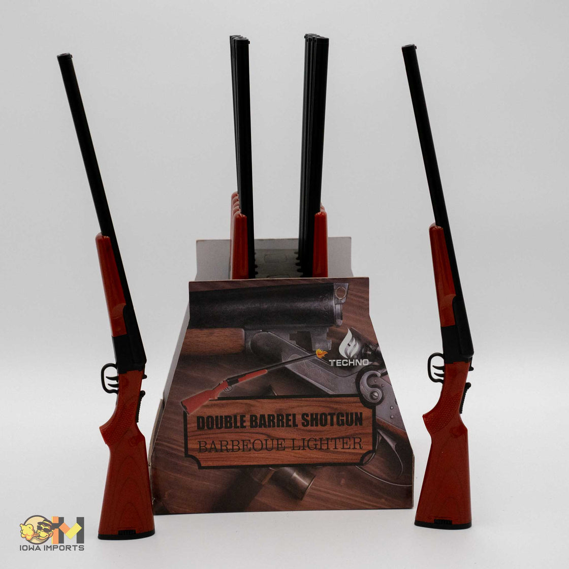 TECHNO DOUBLE BARREL SHOT GUN BBQ LIGHTER 12ct