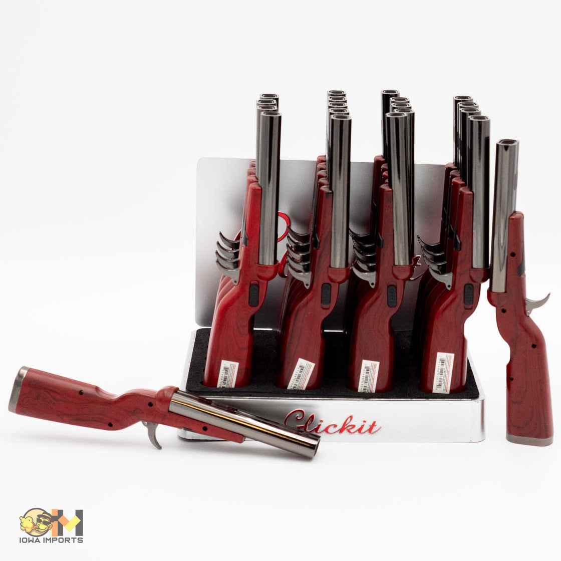 CLICKIT DOUBLE BARREL TORCH  GUN LIGHTER 20 ct
