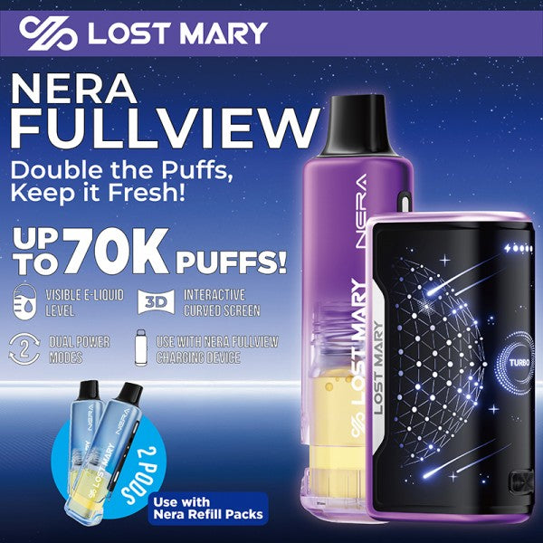 Lost Mary NERA Fullview 70K Refillable Disposable Kit 5%