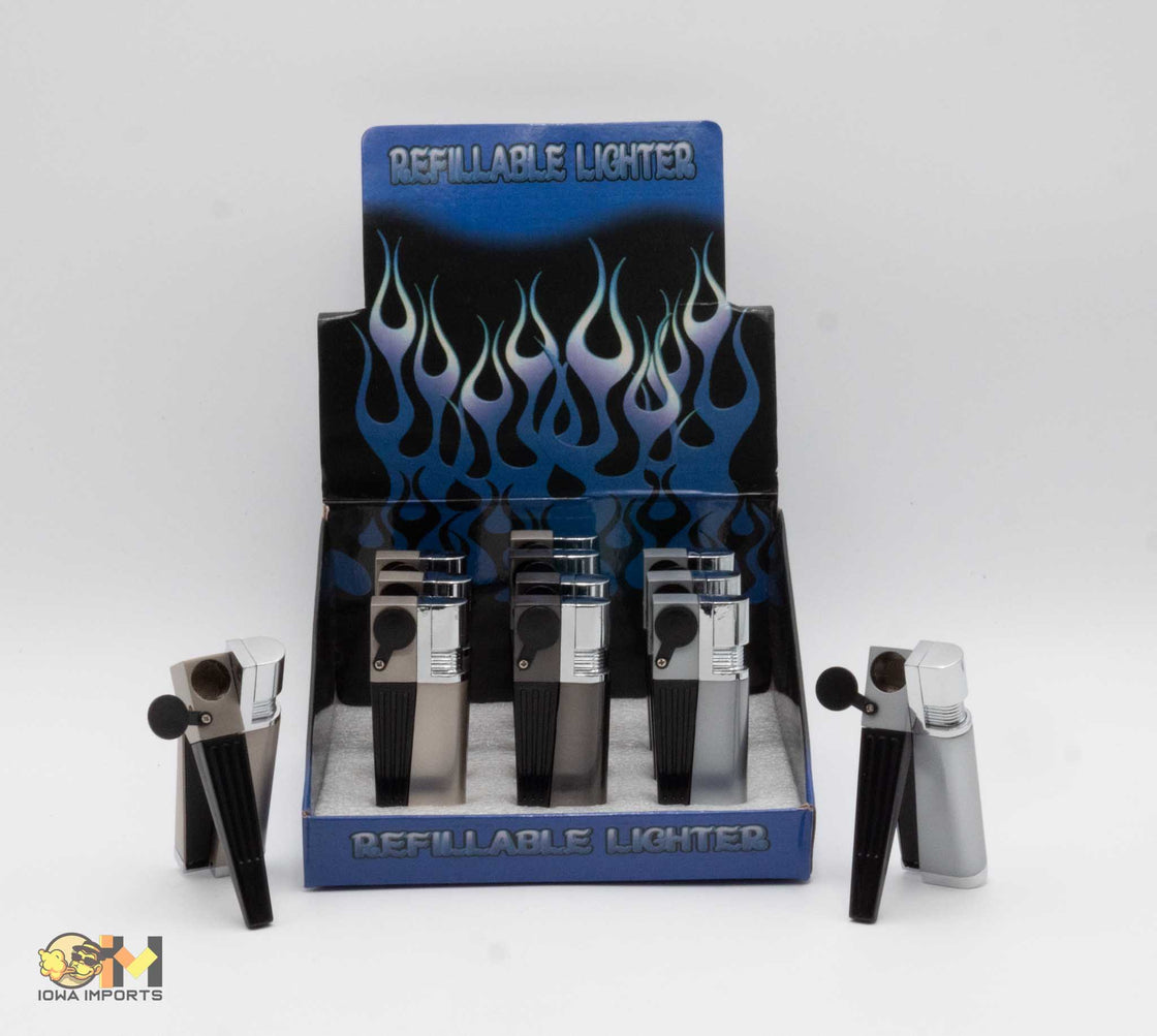 3 IN 1 PIPE LIGHTER, DP, 12 SET   BLACK, SILVER, DARK GOLD x 4 EACH