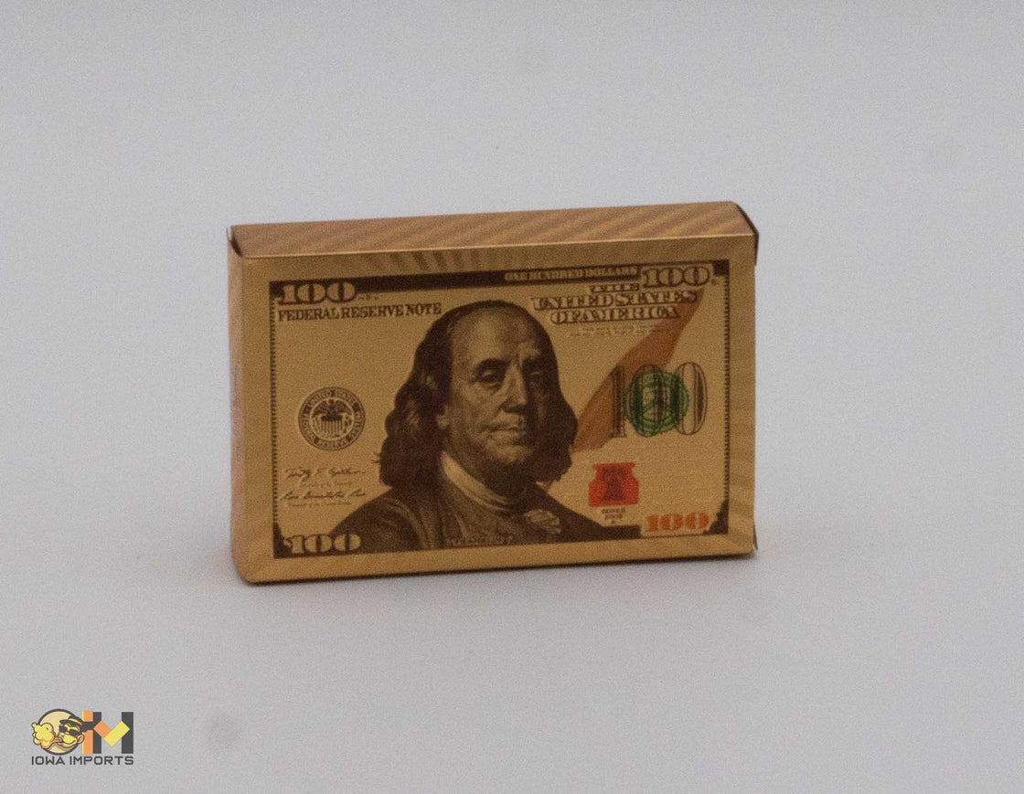 DOUBLE CROSS, PLAYING CARD, $100, GOLD,  10PC SET