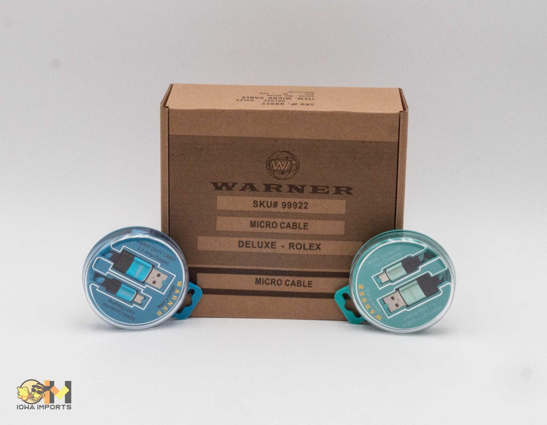 99922 WARNER  DELUXE ROLEX MICRO CABLE 12 CT