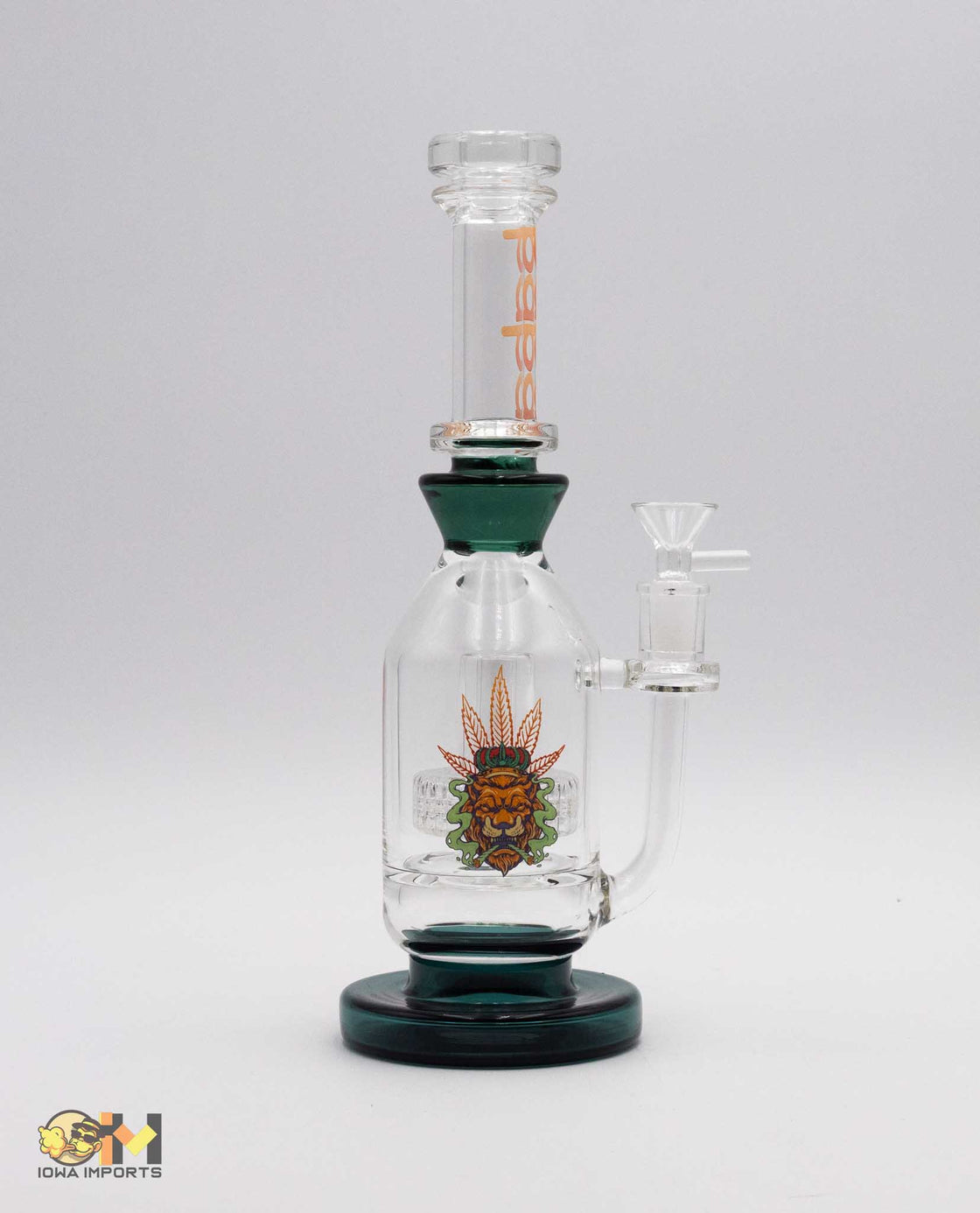CHANDELIER GLASS TURNING WITH PUFFED MATRIX NOV PIPE TEAL-XZ009