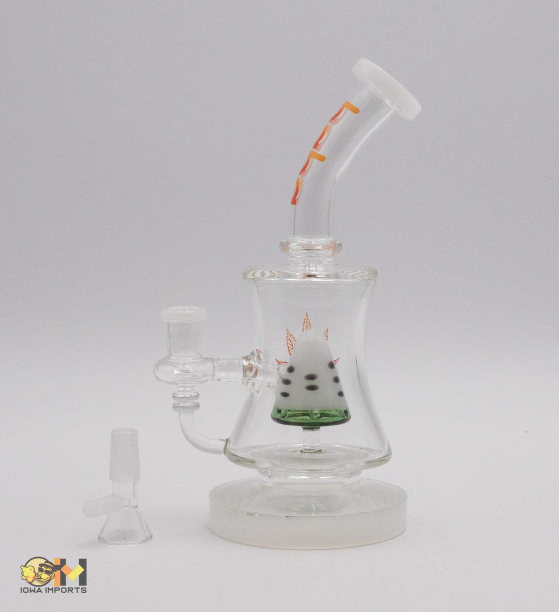 8" BUBBLER WITH WATERMELON COLOR NOV PIPE - HP021-B3