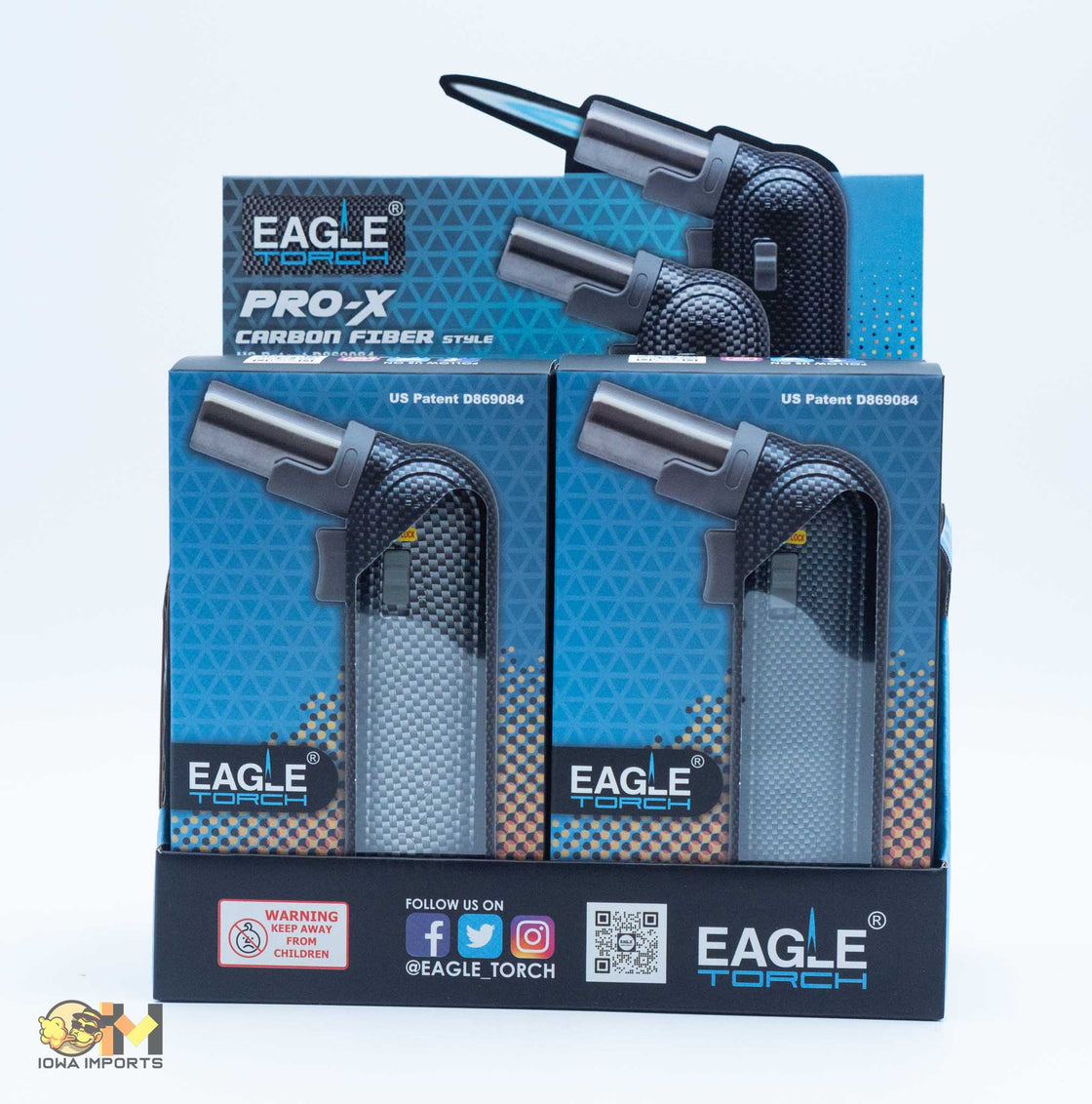 PT162CF- Eagle torch Pro-X 7" Carbon Fiber Burner, 6ct