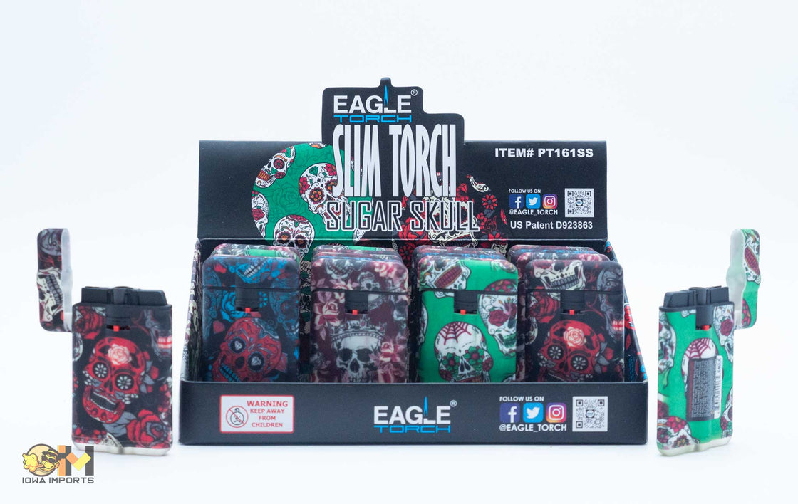 PT161SS- Eagle Sugar Skull Slim Torch, 20ct