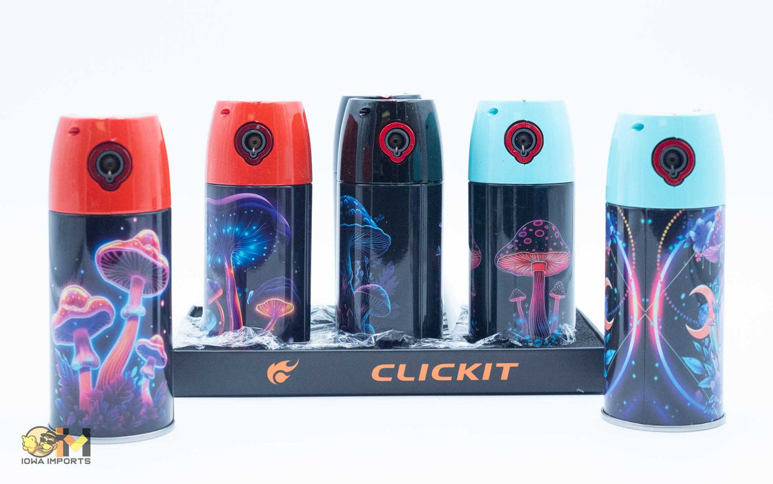 GT-023/SPRAY CAN TORCH-MUSHROOM, 6ct