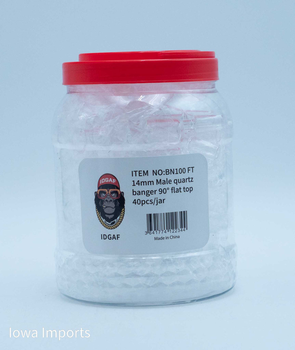 BN100 FT 14mm Male Quartz Bangers 90 deg Flat Top 40pcs/jar