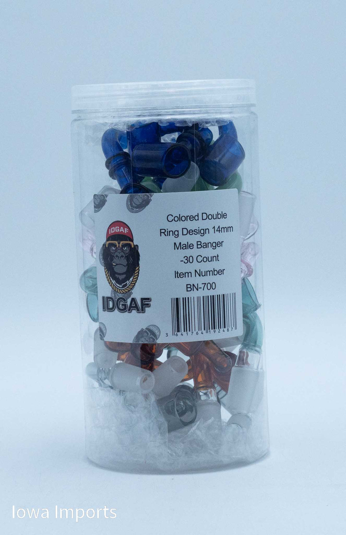 Color Double Ring Banger Male 30ct/jar- BN700