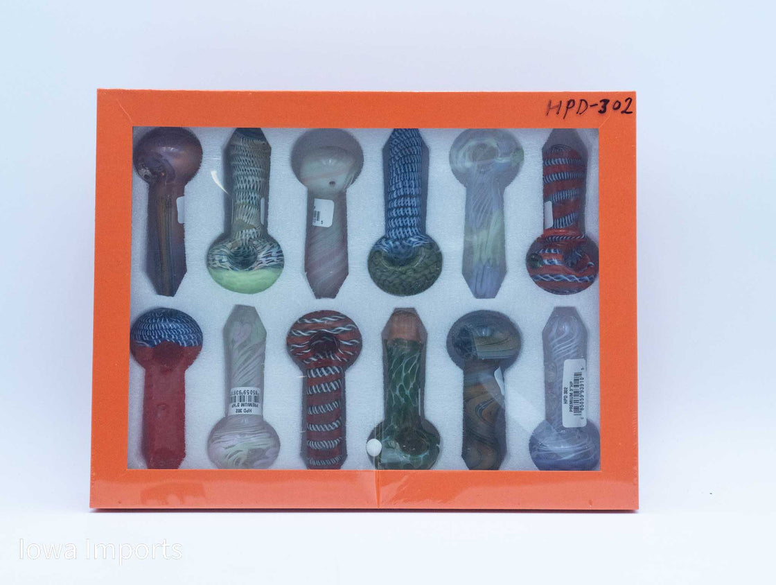 3" Apex Hand Pipe Premium 12Ct / Display HPD 302