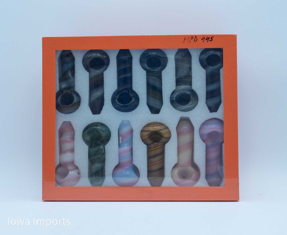4" Fancy Slime Premium Hand Pipe 12CT/DISPLAY HPD 445