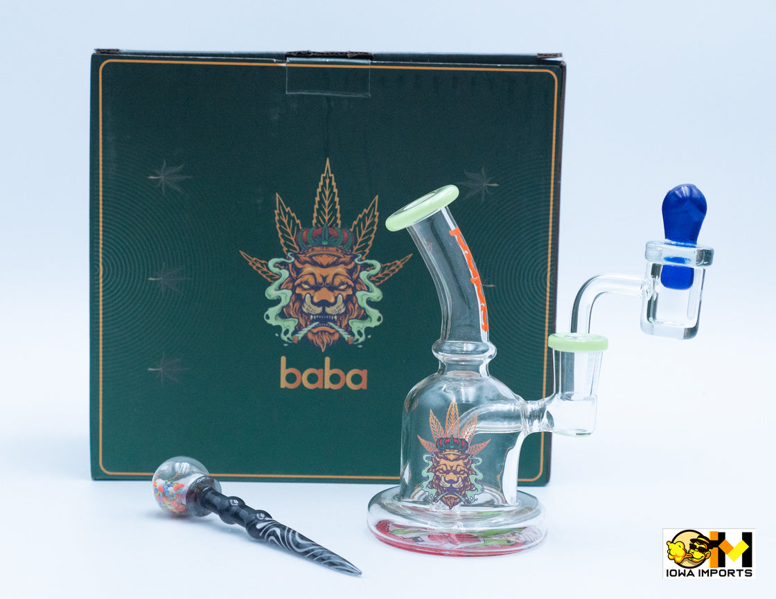 YX008-B6 6 Inch Baba Honeycomb dab rig Bent Neck