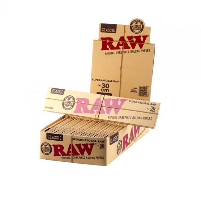 Raw Natural Unrefined Rolling Papers 30cm 20/Box