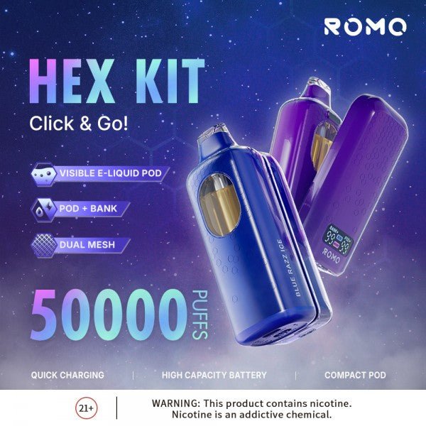 ROMO HEX Disposable Pod KIT 5% 50K 5CT / BOX