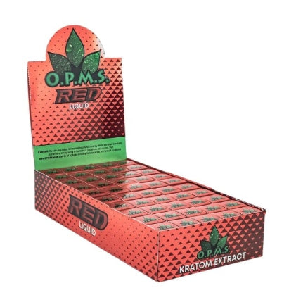 OPMS RED LIQUID MAENGDA KRATOM EXTRACT 8.8ML SHOT 50CT/BOX