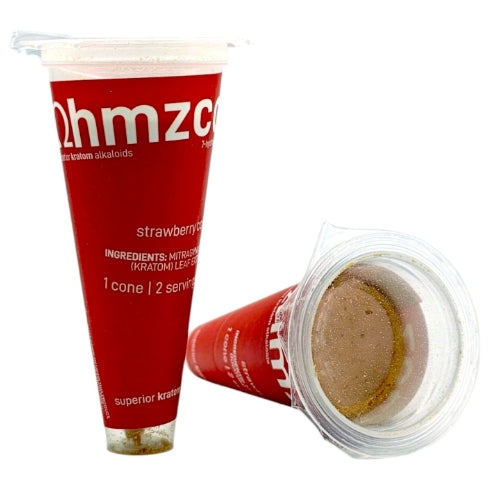 EAT OHMZ CONEZ BY EXODUS 7-HYDROXY KRATOM 420MG STRAWBERRY CONES 12CT/ BOX