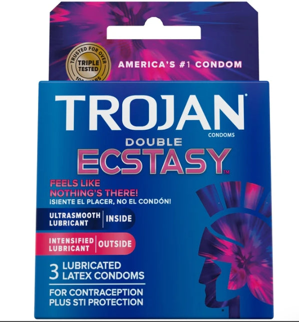 Trojan Magnum Double Ecstasy Blue 3'S/ 6ct