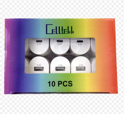 Celltekk USB-C / USB Home Charger 10ct
