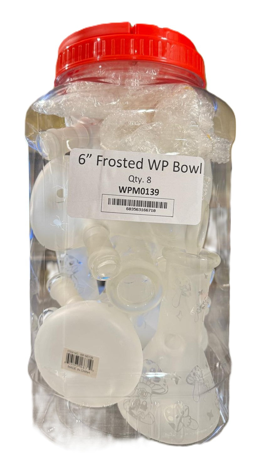 WPM0139- 6" Frosted WP Bowl 8ct/Jar