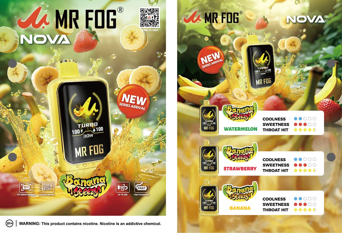 MR FOG NOVA 36K PUFFS 5CT/ BOX ( BANANA STEEZY EDITION )