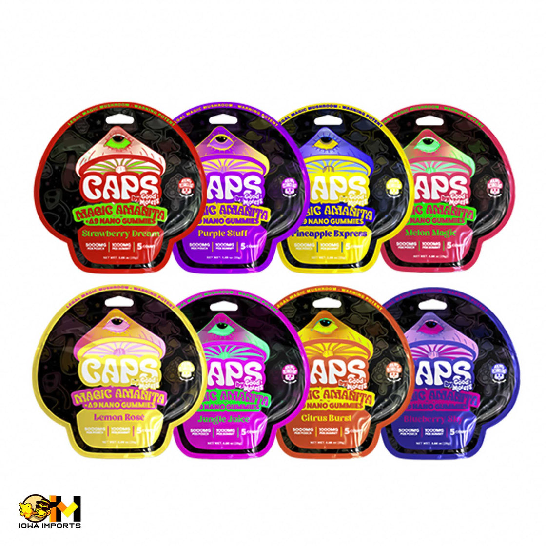 CAPS MUSHROOM GUMMIES 5000MG 5CT/PK 10PK/BOX