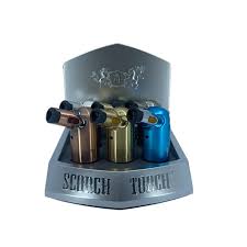 61744- SCORCH TORCH/45 DEG TANK 3TORCH/AAST ANTIQUE METAL & COLOTRS 6CT