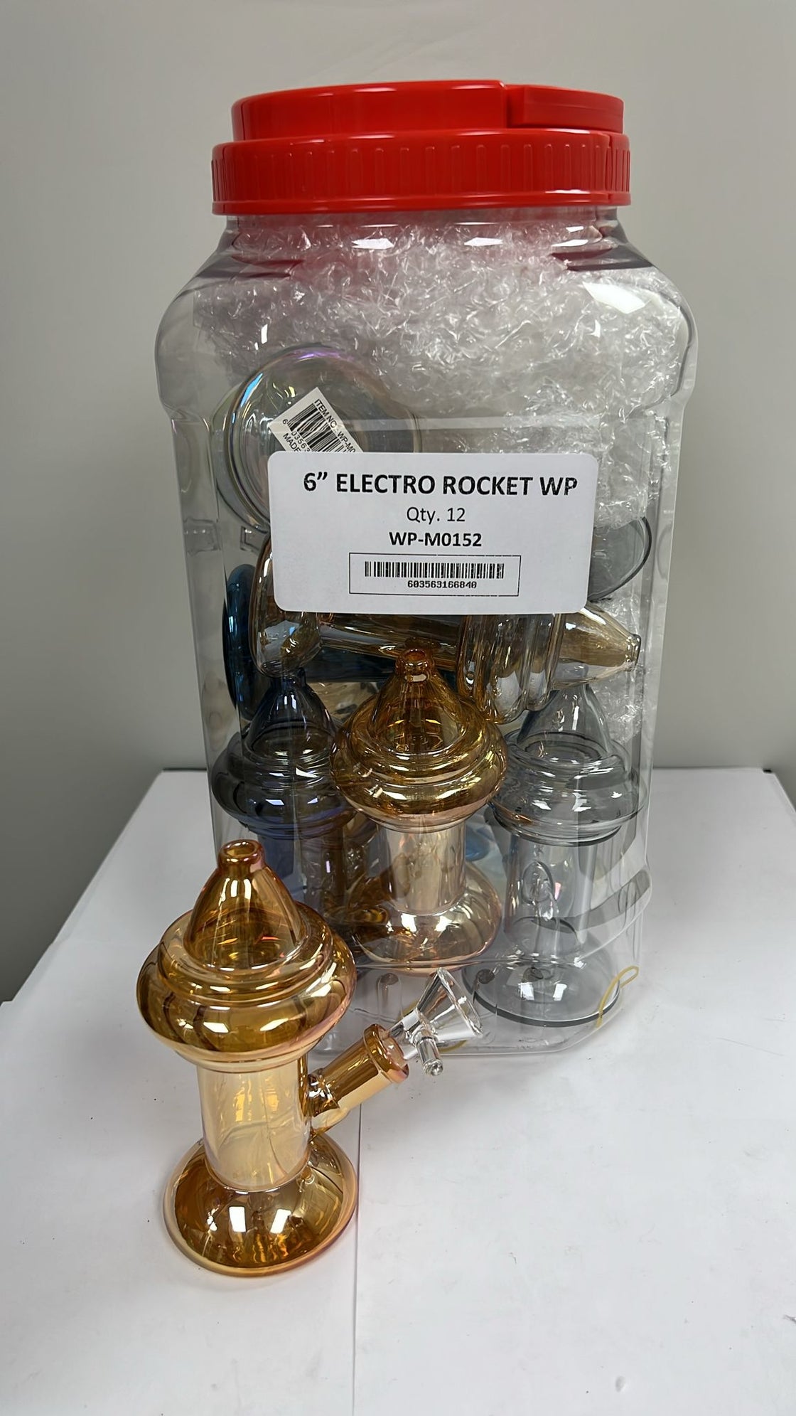 WPM0152- 6" Electro Rocket Lamp  WP 12ct/Jar