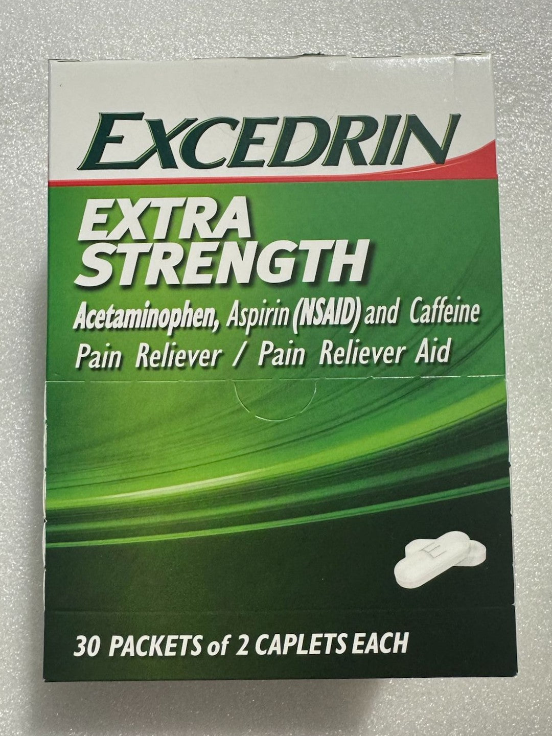EXCEDRIN extra Strength 30 Packets of 2 Caplets Each