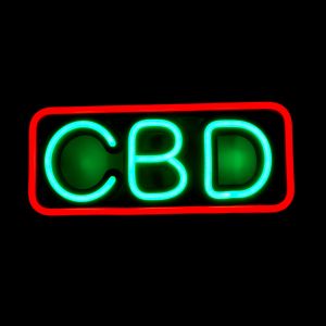 NEON SIGN WITH REMOTE CONTROL, CBD, 1 SET, 20 x 8.7IN