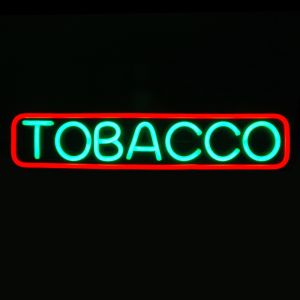NEON SIGN WITH REMOTE CONTROL, TOBACCO, 1 SET, 27.5 x 6IN