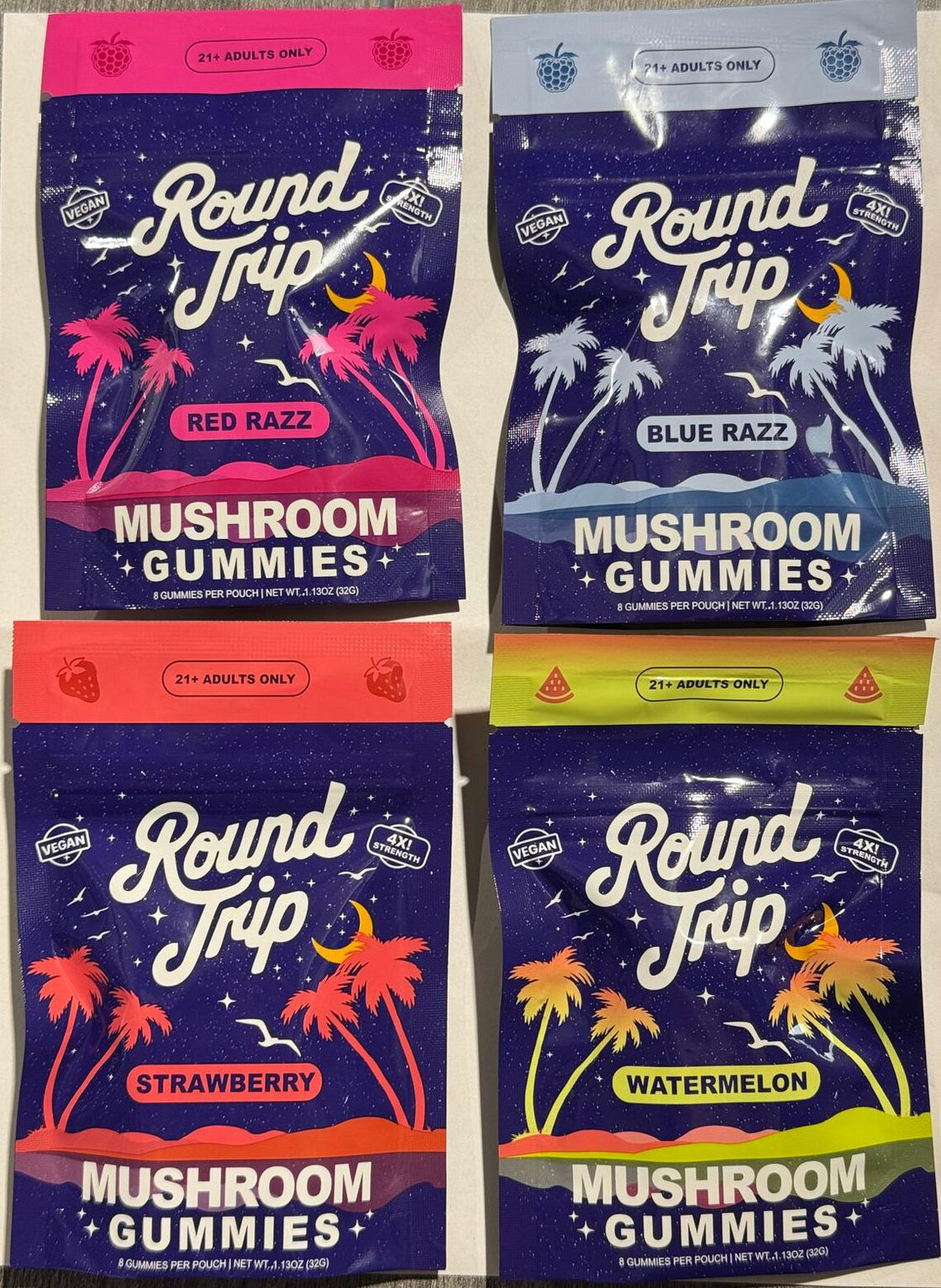 Round Trip Mushroom Vegan Gummies 10Pack/Box