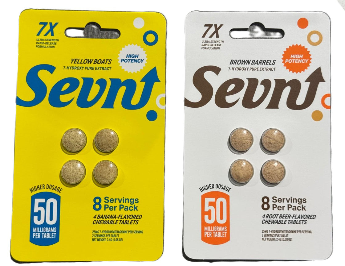 Sevn Ultra Strength 7-OH Flavored Tablets 50mg x 4ct 10Ct/Display