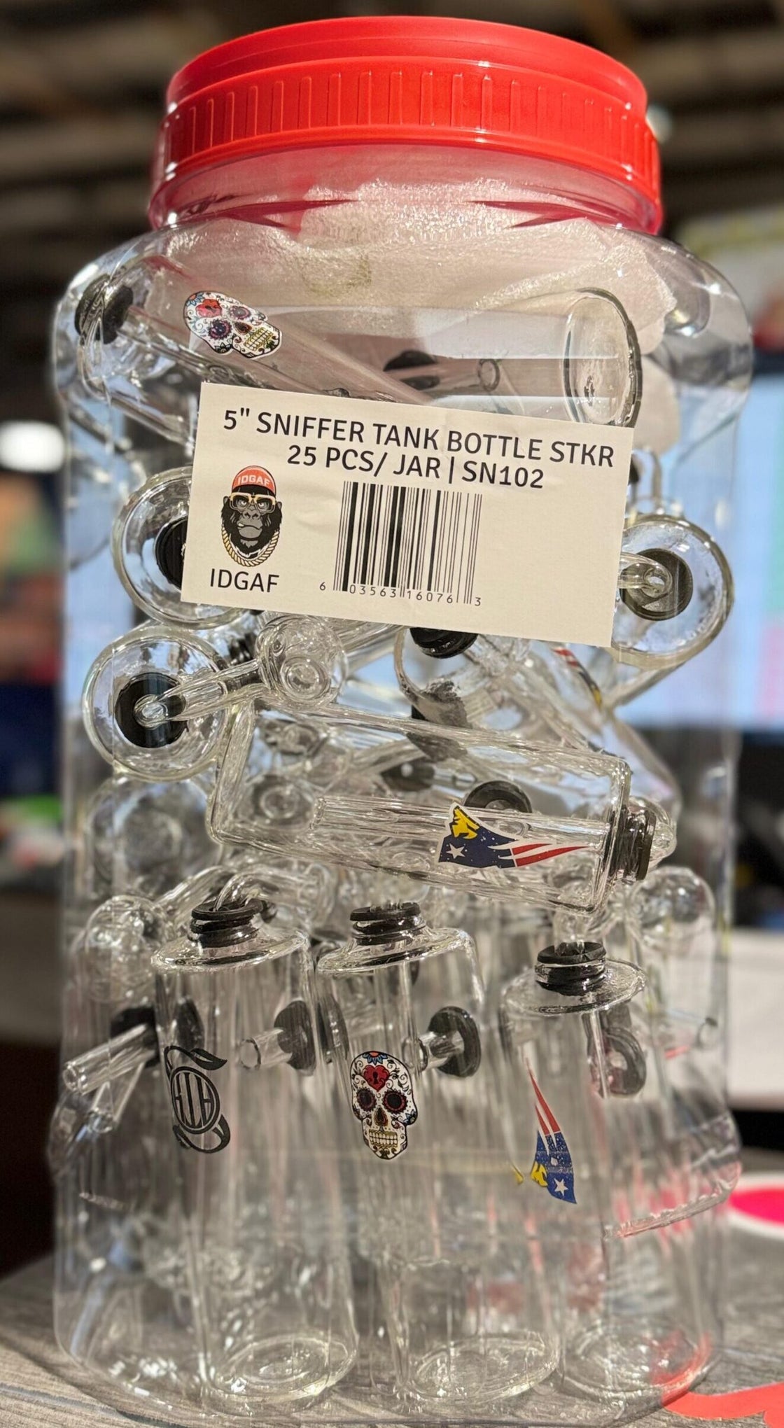 SN102-5" Sniffer Tank Bottles 25ct/Jar