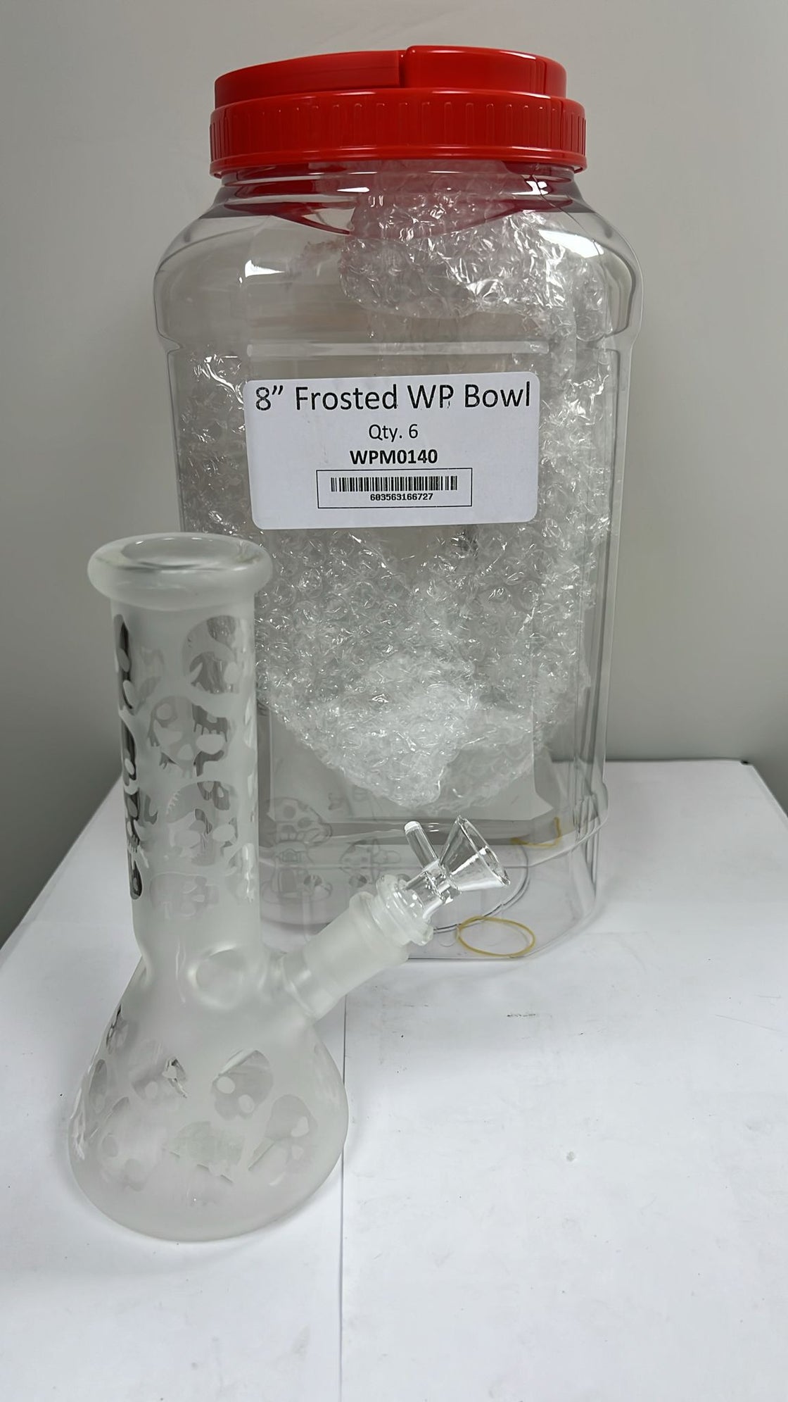 WPM0140- 8" Frosted WP Bowl 6ct/jar